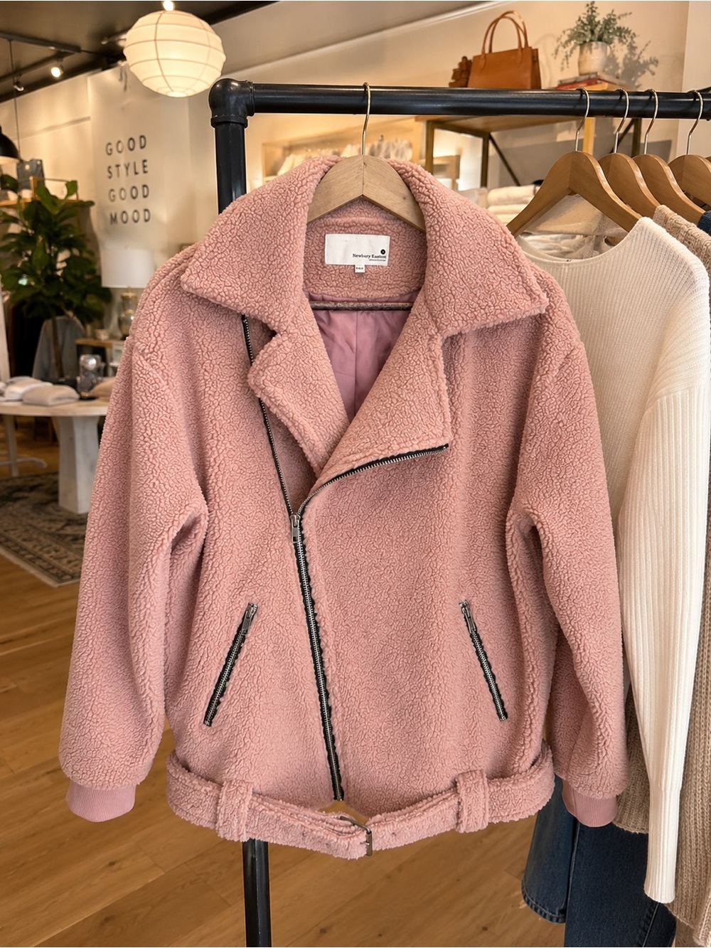 Newbury Kustom Pink Teddy Jacket